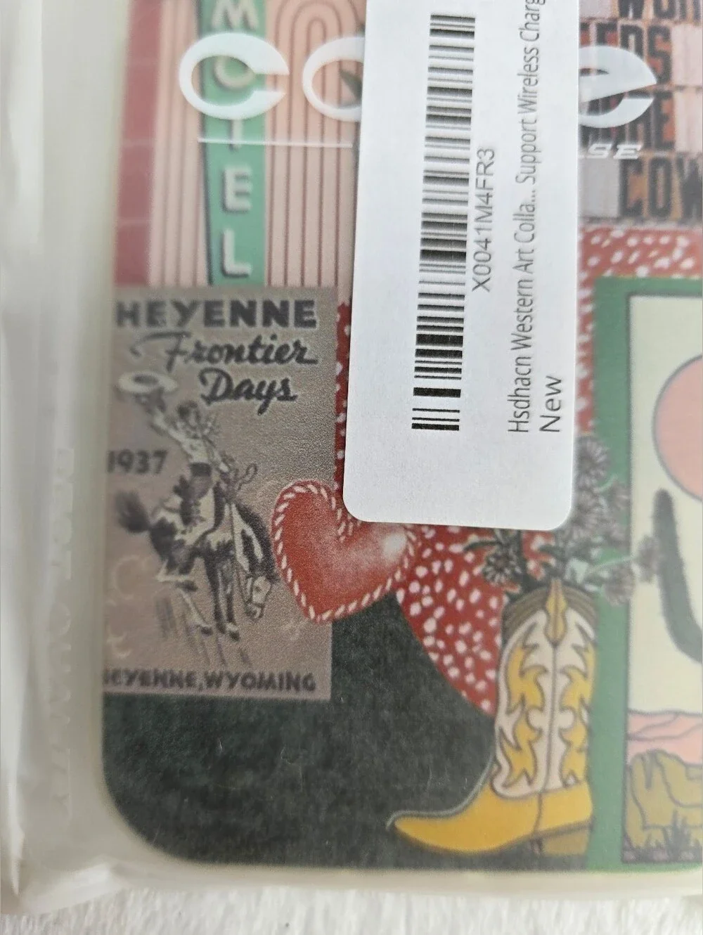 Western Boho Art Collage Phone Case for iPhone 14 Plus New in the Package
